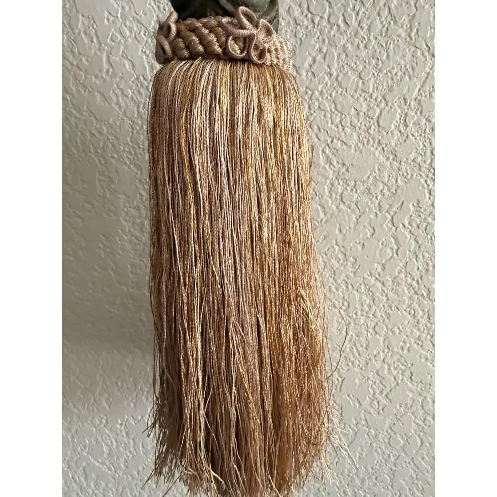 Heavy Tassel Tie Back Curtain Tieback Blush Pink And Tan
